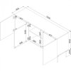 Komoda ISOLA 150 czarny mat